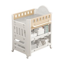 Baby Changing Table Trolley with Storage Infant Diaper Changing Nursery Station