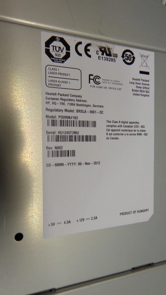 HP PD099K#103 MSL 2024/4048 LTO-4 FC AUTOLOADER TAPE DRIVE AJ042B 695114-001 - Image 3 of 4