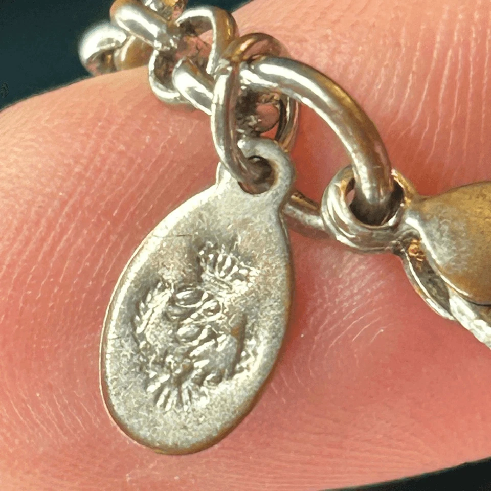 Vintage Designer Signed PREMIER Silver Tone Double Chain LONG Necklace Women’s - Image 3 of 4