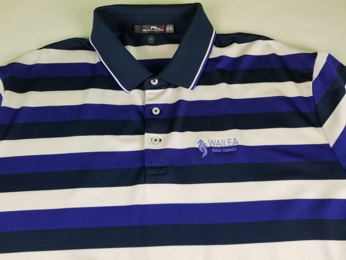 RLX Ralph Lauren Golf Shirt Men's Wicking Stretch Striped Size XXL