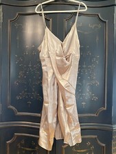 $96 ASOS DESIGN drape front cami slip dress w strap back detail | Taupe | US 10