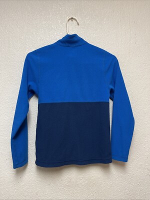 REI Kids Quarter Zip Blue Sz M(10-12) Youth Long Sleeve Two Tone