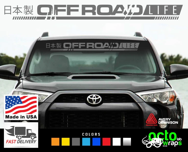 Pegatina para parabrisas Fit Toyota Tacoma Tundra 4runner Trd Pro Off Road Life Titan  Foto 4 de 4