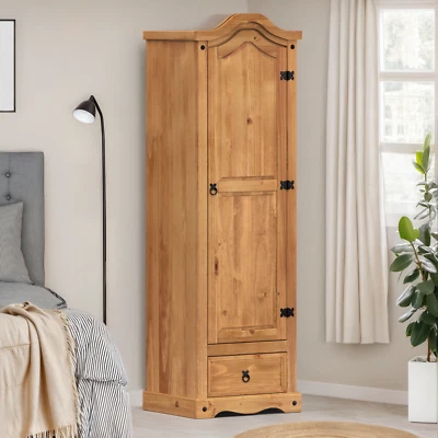 Corona Wardrobe 1 Door 1 Drawer Arch Top Robe by Mercers Furniture®