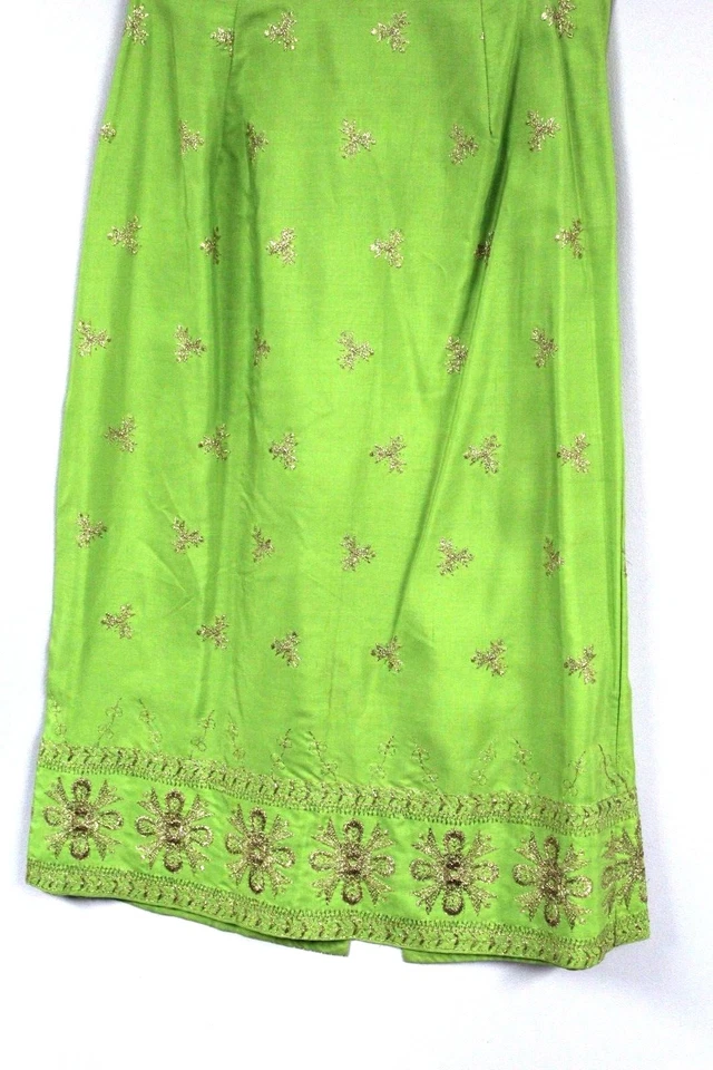 vtg RETRO Lime Green Pencil Skirt /Half Slip Gracette Eve Stillman 50S Nylon S - Image 2 of 4