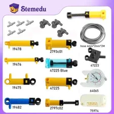 MOC Pneumatic Building Blocks Air Pump Tank Piston Hose For Technical 9641 42043