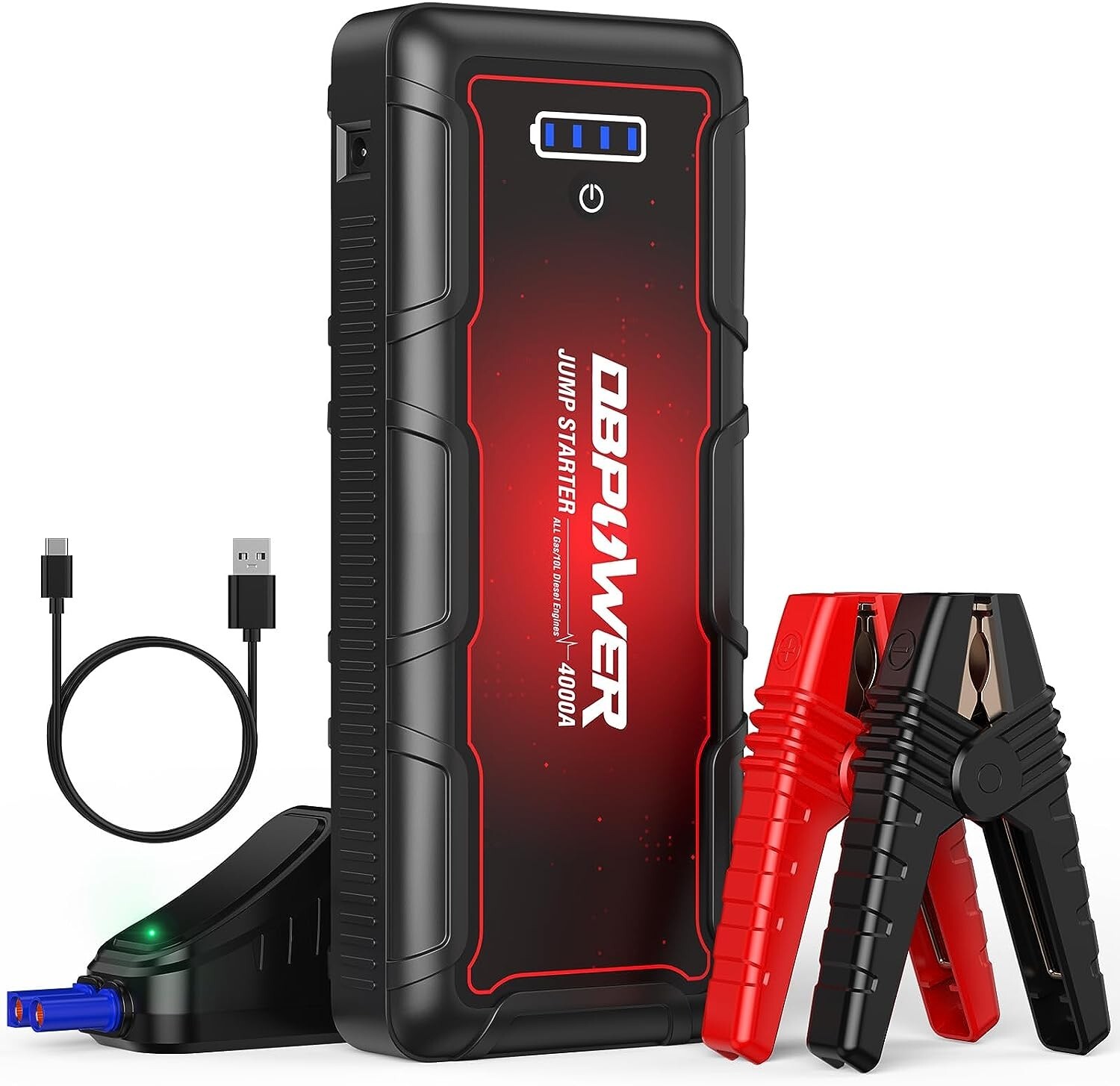 DBPOWER Jump Starter 4000A Peak Portable Car Battery Jump Starter