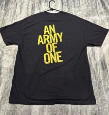 Vintage ARMY Shirt Mens XL Extra Large Black Short Sleeve Double Sided USA Made