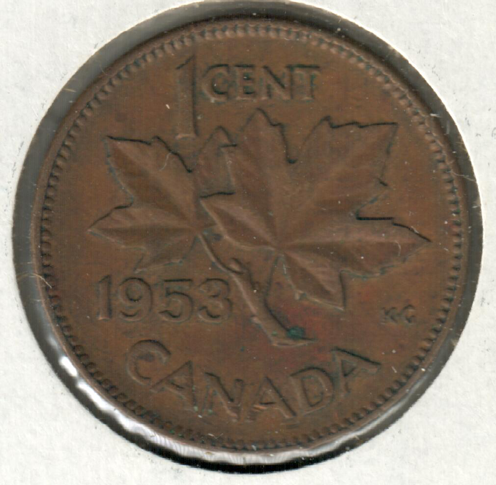 Canada - 1953 1 Cent - Elizabeth II (1st portrait) - #04 - Rarer Date | eBay