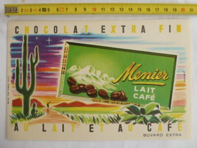SCHOKOLADENBECHER MENIER - Extra feine Milch Kaffee - Zeichnung HELBE - NEU