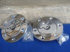CHROME VENTED FLUSH AERO GAS CAPS FOR HARLEY CHOPPER