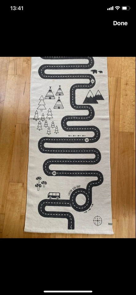 Oyoy kids playmat rug organic cotton Teepee Adventures Roads - Imagem 2 de 4