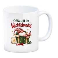 Kaffeebecher Wichtelmodus - Tasse Mit Festlichem Wichtelmotiv Mit Spruch: