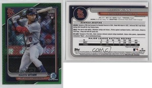2024 Bowman Chrome Mega Box Green Mojo Refractor /99 Masyn Winn #61 Rookie RC