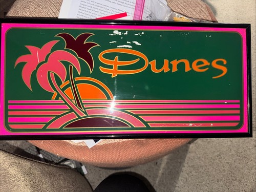 Authentic Las Vegas Dunes Hotel & Casino Slot Glass, Framed