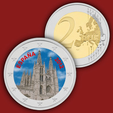 2012 Spain Espana   2 Euro Coloured  - Coin UNC Color  Coin