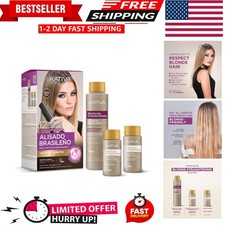 Brazilian Keratin Hair Straightening Treatment Blonde, 12 Weeks Smooth Hair a...