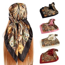 4Pcs Silk Head Scarves for Women Satin Hair Scarf 35  Large Square Bandana Silk