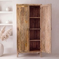 Schrank Mango Massivholz 187Cm Massivholzschrank Kleiderschrank Mehrzweckschrank