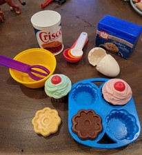 Vintage 1987 Fisher Price 6502 Baking Fun with Food Set Play Kitchen