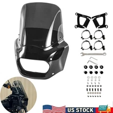 Motorcycle Fairing with 13"Smoke Windshield Windscreen For Harley Fat Bob 18-23