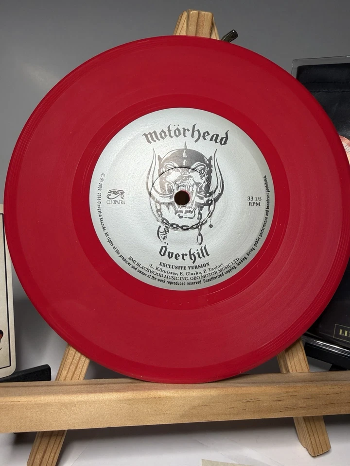 2016 Motörhead Overkill 7” Inch Cleopatra Limited Editon Red Vinyl Never Played - Image 3 of 4