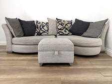 SOFA 4 Seater DFS Curved Pebble Sectional Scattercushion Footstool FREE DELIVERY