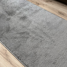Custom Size Anti Slip Gray Runner Rug by Feet...