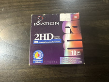 Imation 3.5" Floppy Disks Diskettes 10 Pack IBM Formatted 1.44MB 2HD New Sealed