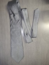 Michael Kors Men's Silk Woven Designer Tie Gray Black Geometric Logo