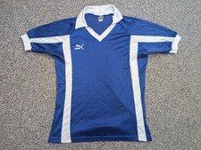 Vintage Puma Shirt Mens Small Blue Template Football West Germany 80s Jersey