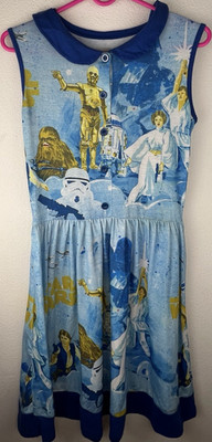 Star Wars High Quality Skater Dress with Peter Pan collar sleeveless Size S