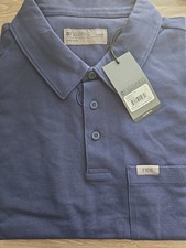 Figs Pro Technical Polo Navy Scrub Top Large Women's Short Sleeve
