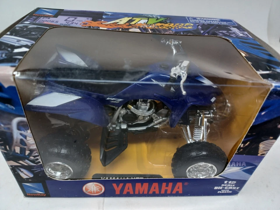 New Ray Yamaha YFZ450 in blue ATV 1:12 diecast - Image 3 of 4
