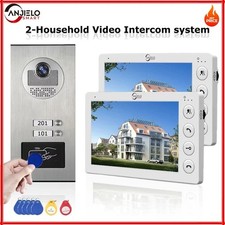 2 units 7inch monitor wired video Door phone kit indoor-outdoor video Apartment.