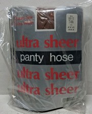 Vntg Queen Size Extra Width 6 Pair Tan Pantyhose Ultra Sheer New Vintage