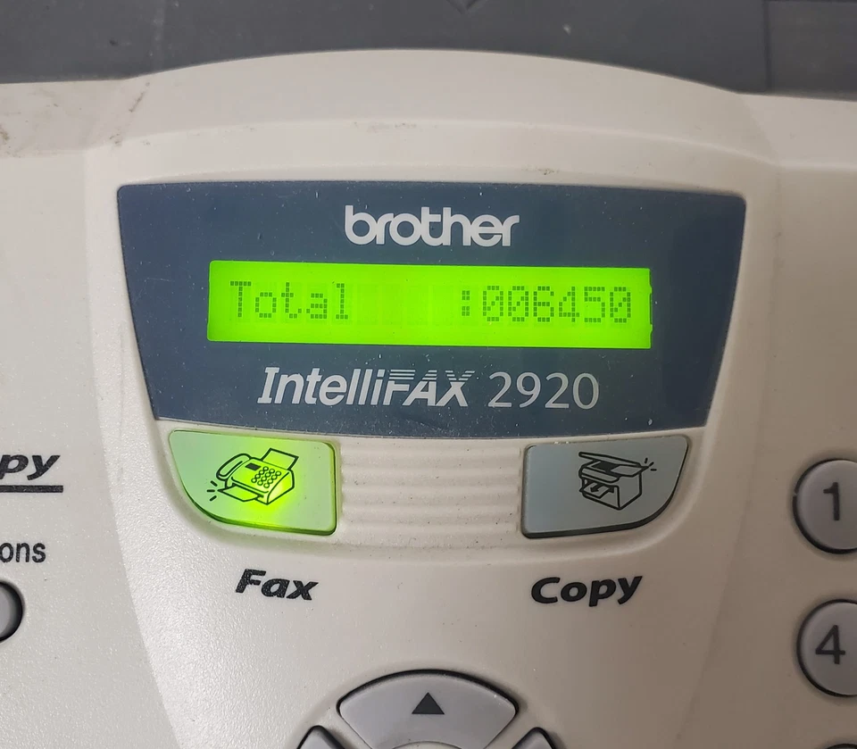 Brother IntelliFAX 2920 Fax Machine Copier Printer Page Count: 6450 + Manual - Image 3 of 4