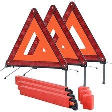 3Pack Safety Triangles Kit, Reflective Triangles Roadside, Standard Emergency...