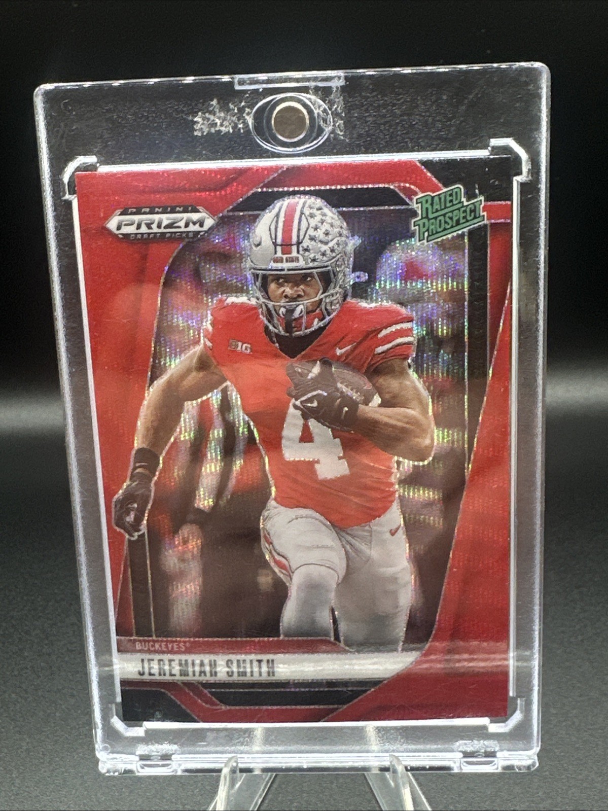 2025 Panini Prizm Draft Picks - Jeremiah Smith #160 Ruby Wave Prizm (RC)
