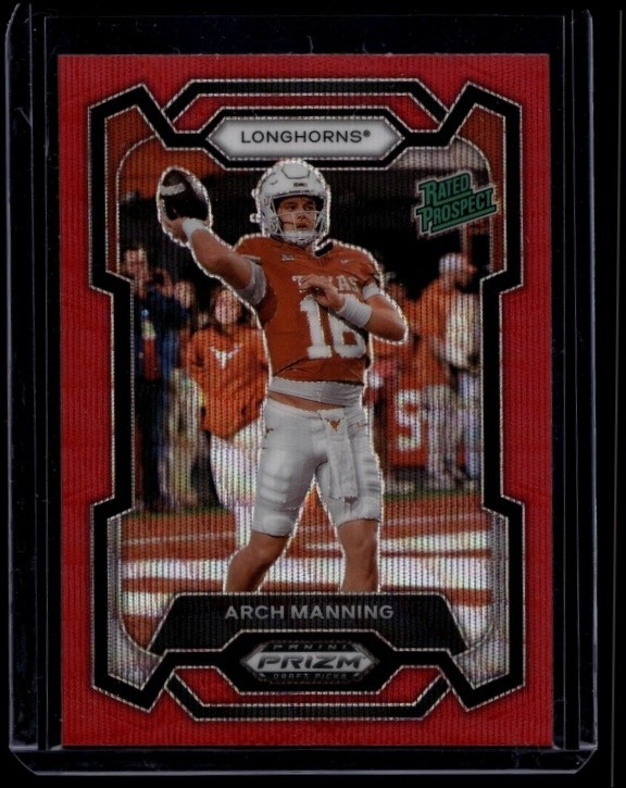 2024 Panini Prizm Draft Picks Football Arch Manning #192 RC Rookie Red Wave
