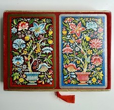 Vintage Congress Playing Cards Double Deck Bridge Set Tolcraft Velvet Case USA