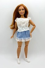 Barbie Fashionistas #84 Muñeca Híbrida Pecas Pelirrojas Hecha para Moverse MTM Curvilínea ÚNICA EN SU CLASE