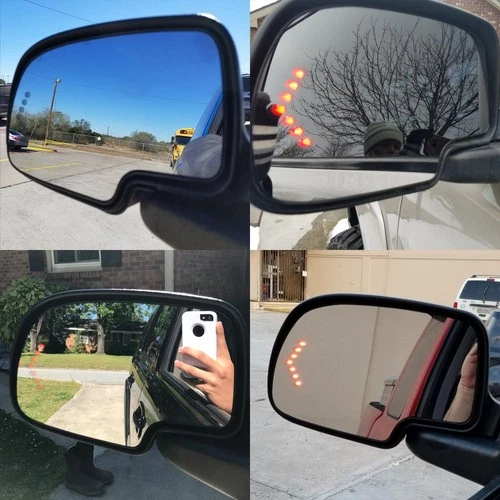Fit For GMC Cadillac Chevy Heated Mirror Glass Power Turn Signal LED Driver Side