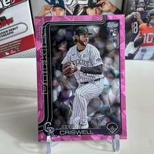 2025 Topps Update Pink Diamante Foil Rookie Jeff Criswell US5 Rockies MLB