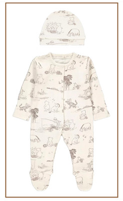 Baby Disney Winnie Puuh Schlafanzug & Mütze 2-teiliges Figuren-Set