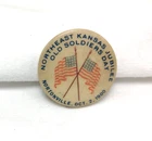1900 Nortonville Kansas NE Kansas Jubilee Old Soldiers Day Souvenir Pinback