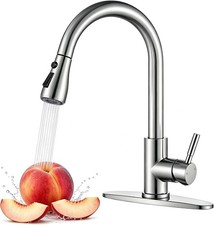 Kitchen Faucet with Pull Down Sprayer Brushed Nickel Lead-Free NSF Certified