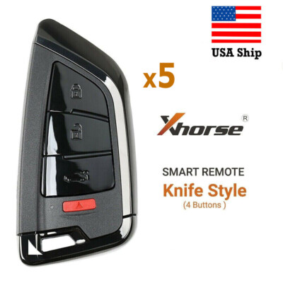 5pcs x Xhorse XSKF21EN Universal Smart Remote Car Key  4 Buttons