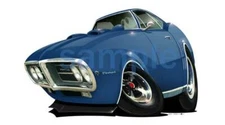 1967 Muscle Car Cartoon T-Shirt #6855 Caricature firebird automotive art
