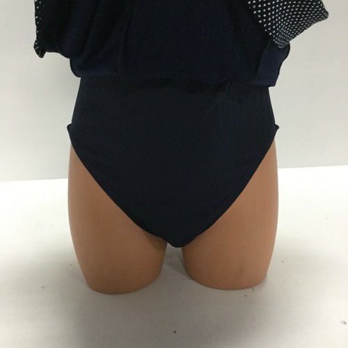 Beach Cabana Swimdress Women's One Piece Swim Dress Polka Dot Swimsuit, Navy - Picture 6 of 6